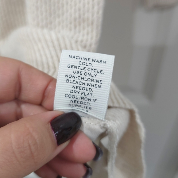 STYLUS Cream Knit Lightweight Sweater Tunic, High-Low Hem, Cotton Modal Blend - Picture 15 of 16